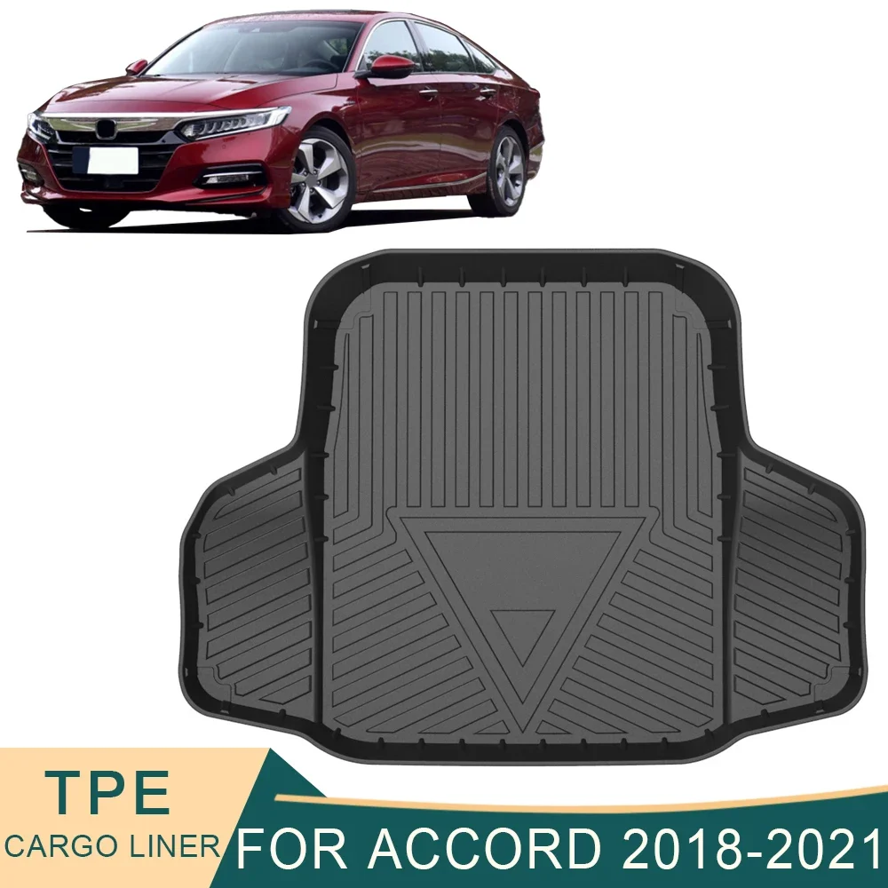 

For Honda Accord G10 2018-2021 Auto Car Cargo Liner All-Weather TPE Trunk Mats Waterproof Boot Tray Carpet Interior Accessories