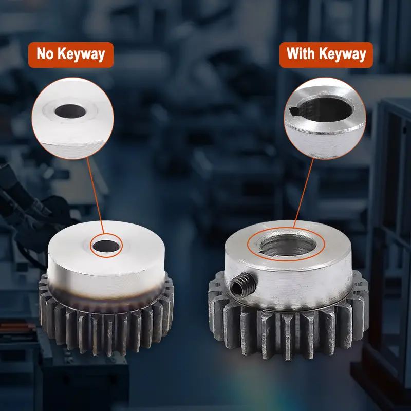 1 Module Spur Gear 1M 17 Teeth/18 Teeth/19 Teeth/20 Teeth Standard Hole 6/6.35/8/10mm Precision 45# Steel Motor Boss Gears image 4