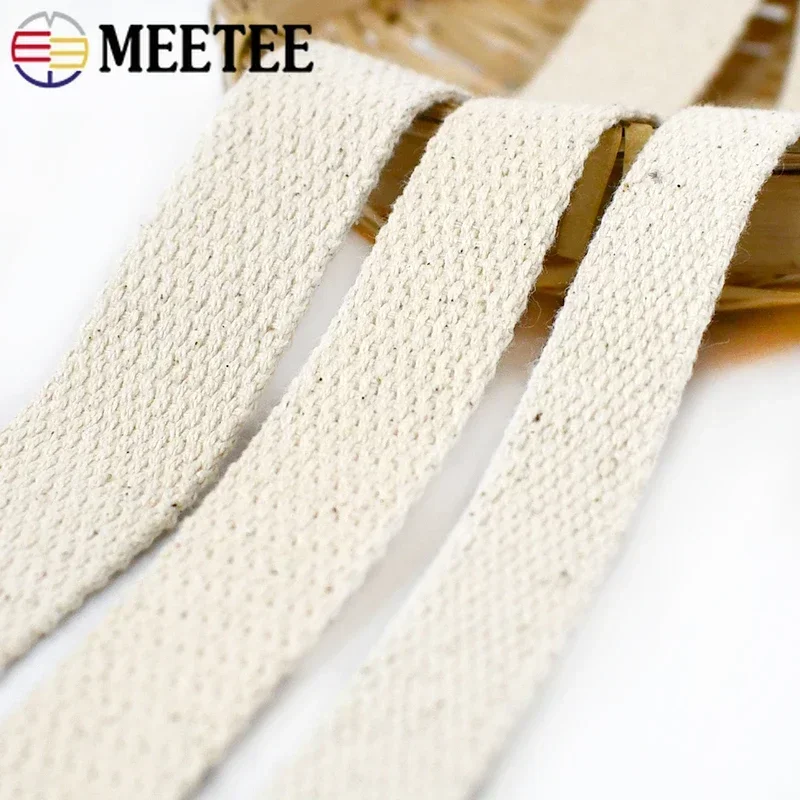 Polyester Cotton Webbing Tape 2-10M 10-50mm Polyester Cotton Webbing Tape For Bag Strap Garment Belt Canvas Ribbon Band Bias Binding DIY Sewing Accessories