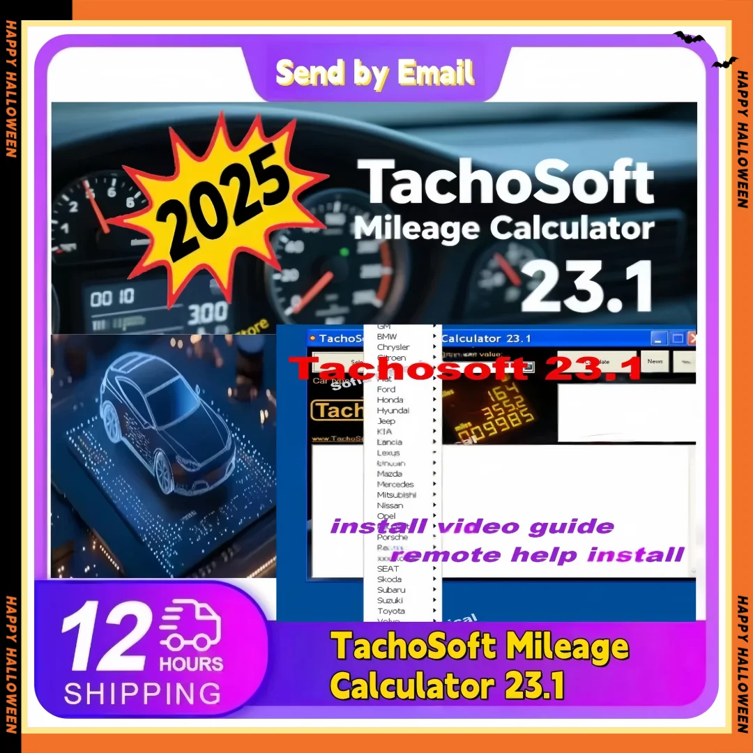 Calculatrice de kilométrage TachoSoft 23.1 Logiciel de calcul de compteur de kilométrage TachoSoft V23.1 avec calculatrices d'odomètre numérique de licence