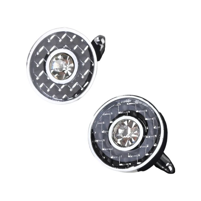 

Rhinestone Round Silver Cufflinks for Men Wedding Jewelry Groomsmen Gifts Luxurious Alloy Cuff Buttons Business Decor