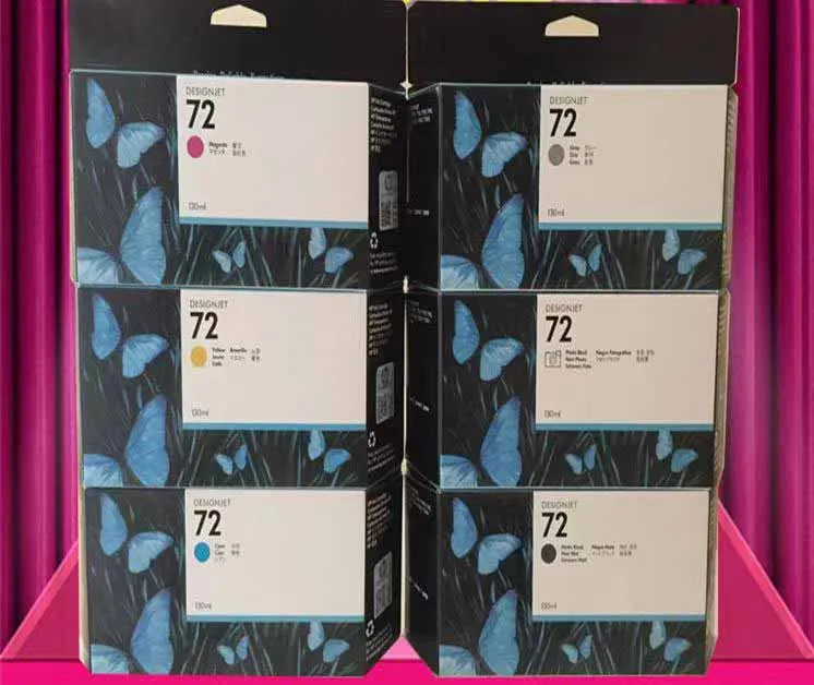 6 X Original HP Ink No. 72 C9370A C9371A C9372A C9373A C9374A C9403A 130ml Set