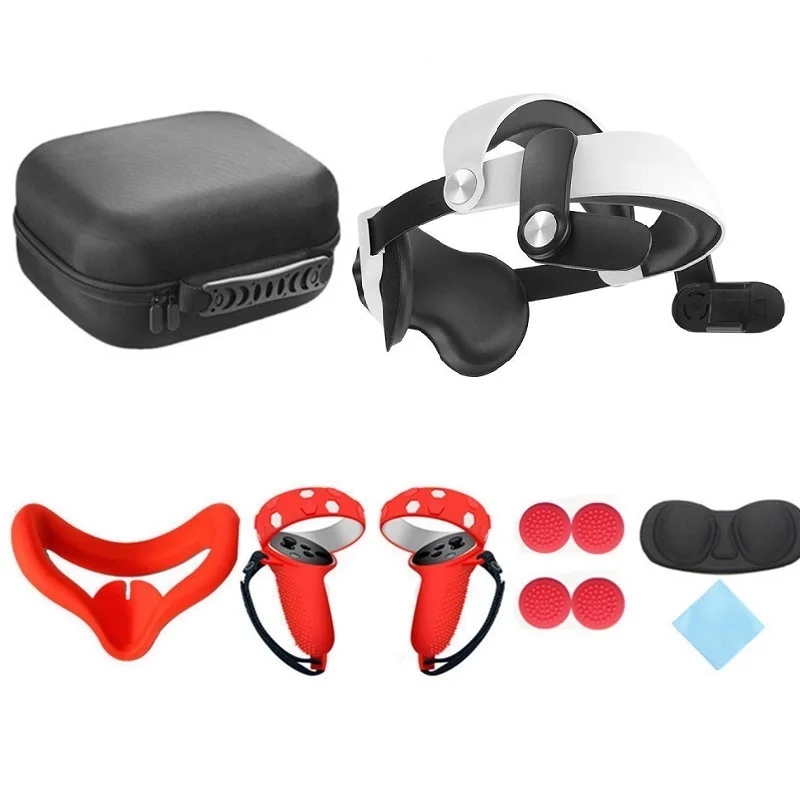 

Регулируемый удобный Элитный ремешок для Oculus Quest 2, переносная сумка для хранения, защитный чехол с ручкой VR, набор аксессуаров