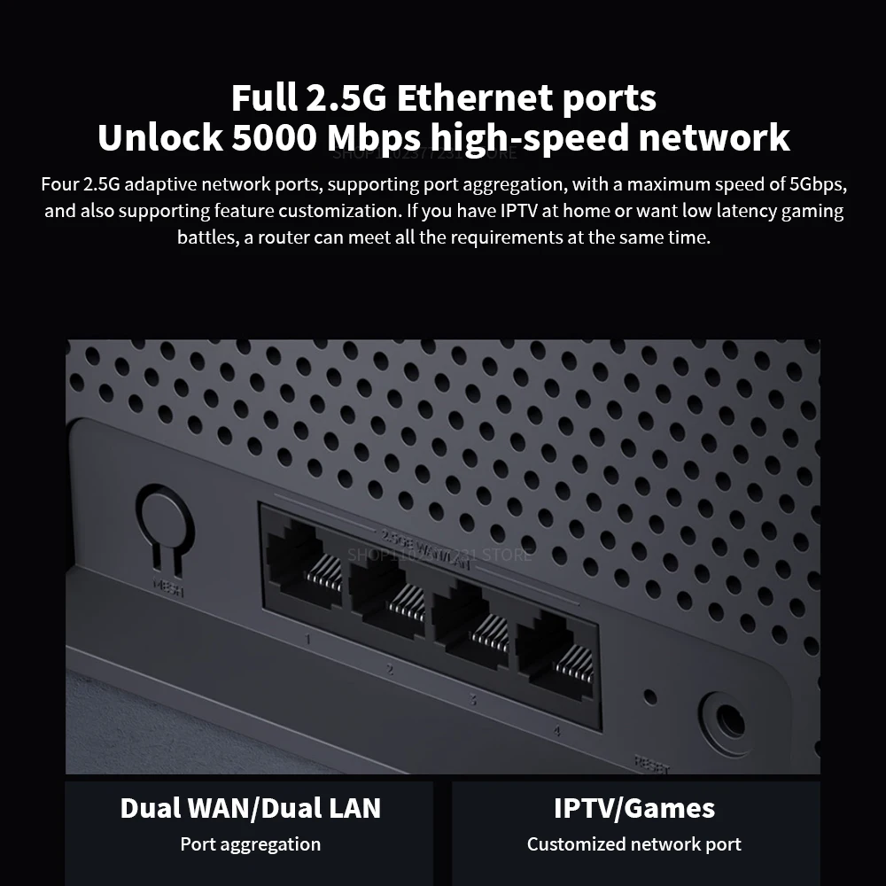 جهاز توجيه Xiaomi Mijia WiFi7 BE6500، ثنائي النطاق...