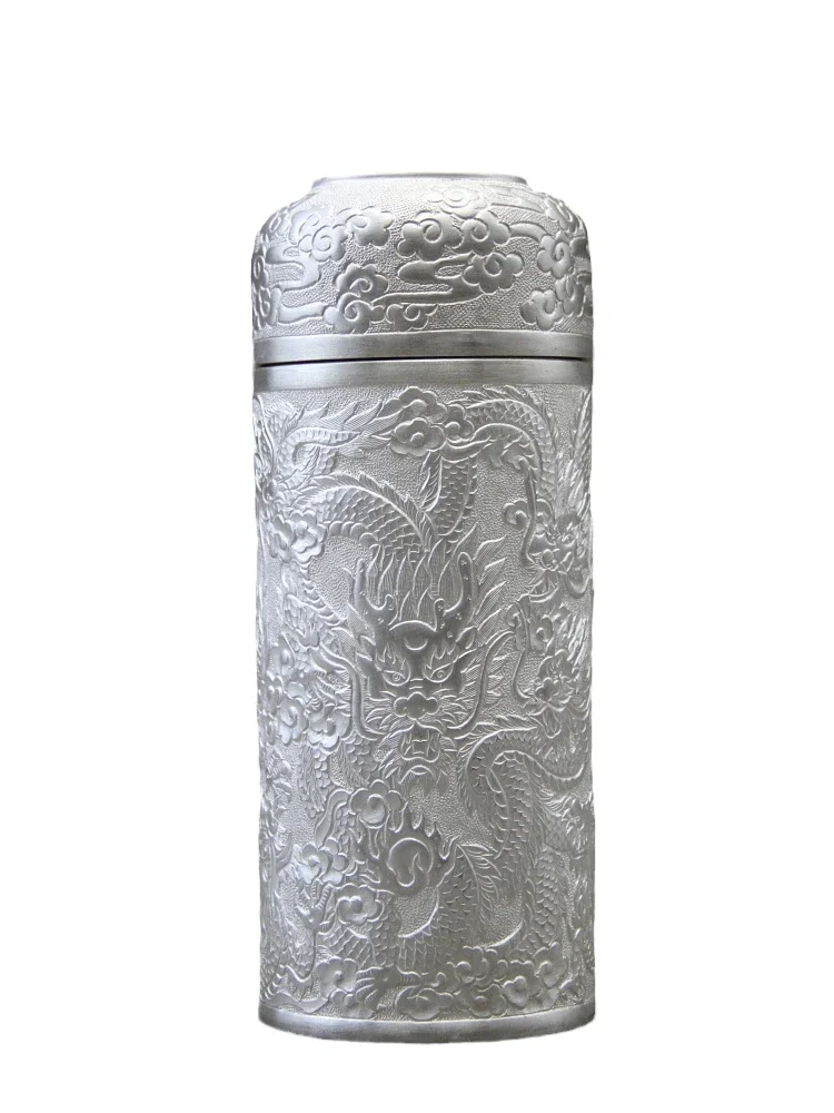 

Silver Tea Cup inside and outside Full Silver Integrated Cup Handmade Kowloon Fine Silver Thermos Cup