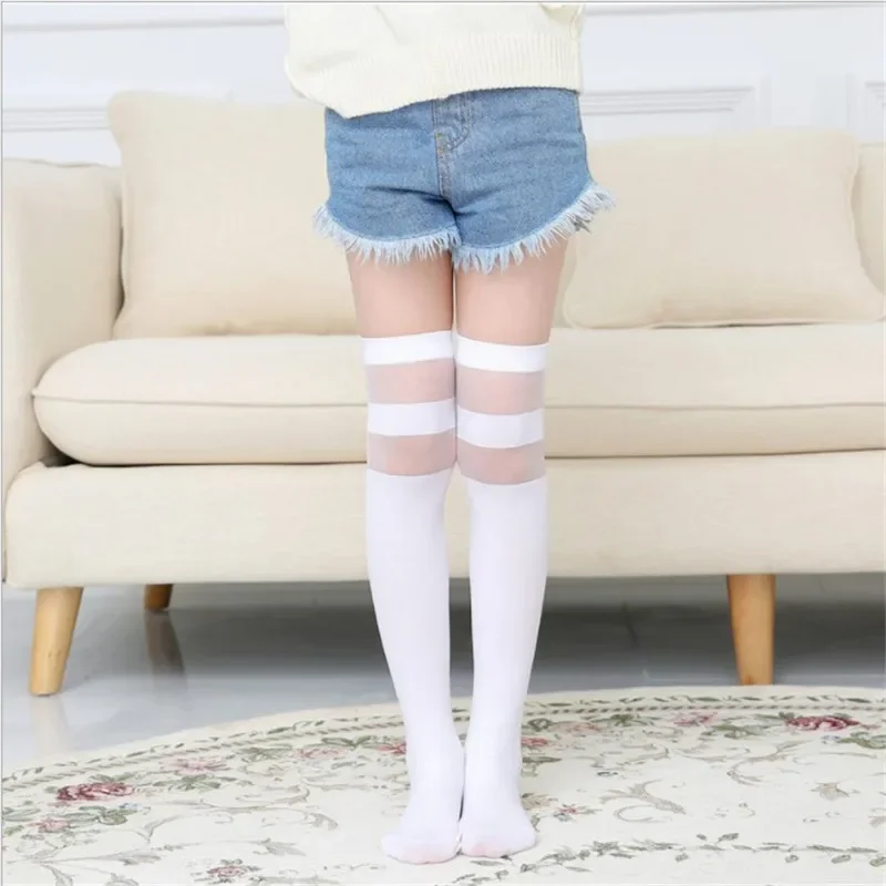 Cotton Knee Socks Knee Length Socks Over The Calf Socks Summer Thin Breathable Children Tube Socks Student Over The Knee Girls Stockings