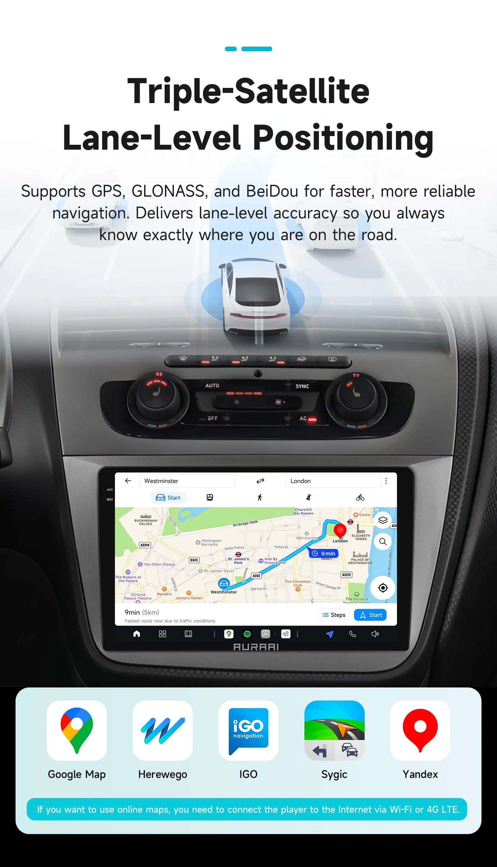 AURAAI 8 + 256G Carplay Android Autoradio für Seat Altea 2004-2015 Toledo 2004-2009 Multimedia-Player GPS 360 Cam + ADAS 2K Bildschirm – Detail 26