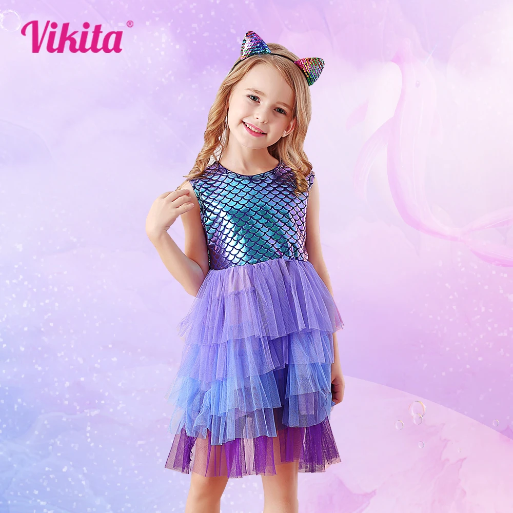 Girls Perform Mermaid Dress Children Princess Tutu Dress Toddlers Summer Prom Dresses Kids Birthday Party School Casual Clothes girls dress,princess costume,children dance suit