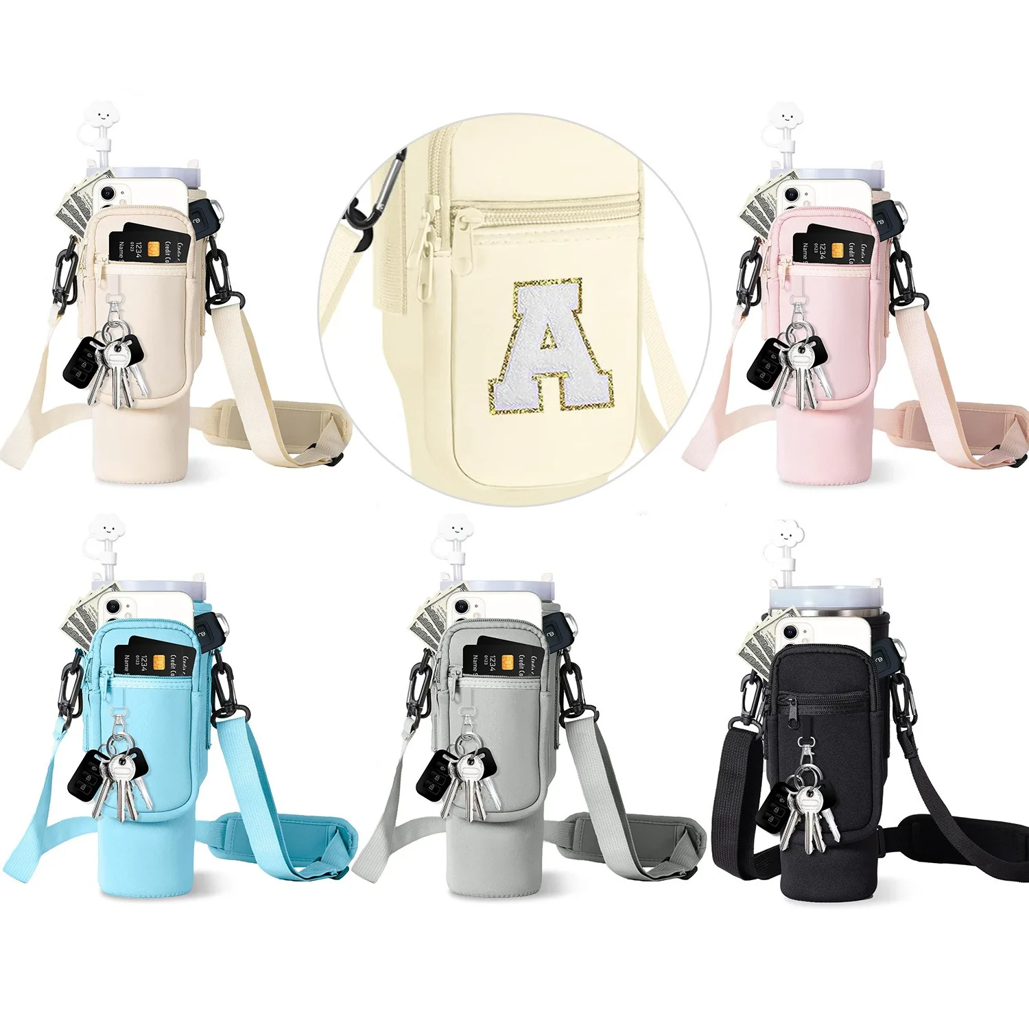 40Oz Cup Set Water Cup Tote Bag Cover Protettiva Stanley Diving Truck Che Trasporta Isolamento Freddo Letter Cup Cover