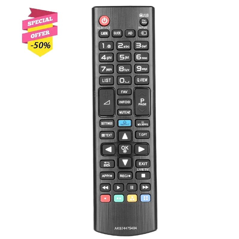 Telecomando Akb74475404 Per Lg Tv 22 Lf49 28 Lf49 26 Ln460R 28 Lh491U 28 Lf491U 29 Ln460R 32 Lf580V 32 Lf580U 32 Lf592U 42 Lf580V
