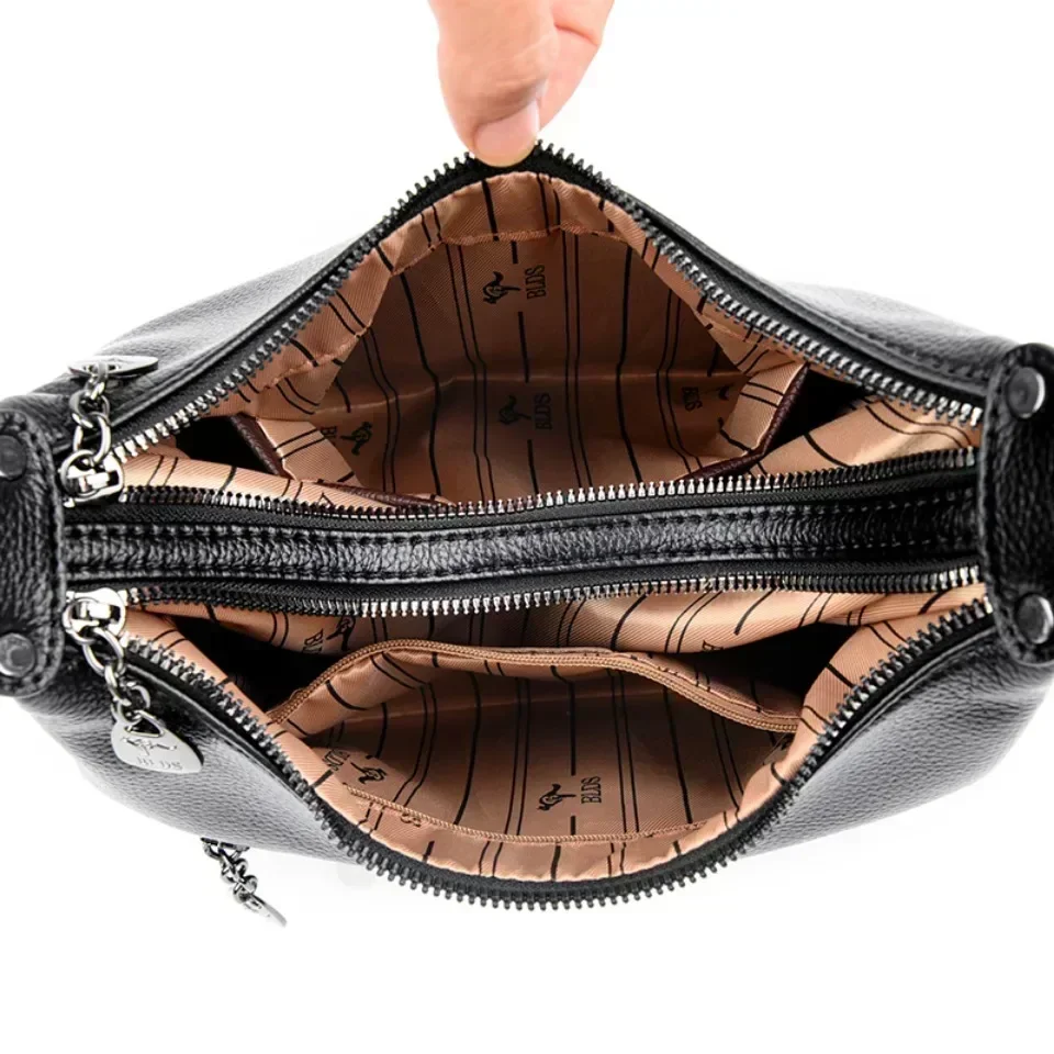Fashion Genuine Soft PU Leather Women Tote Bags Luxury Female Shoulder Crossbody Bag Large Capacity Ladies Handbags Sac A Main 6