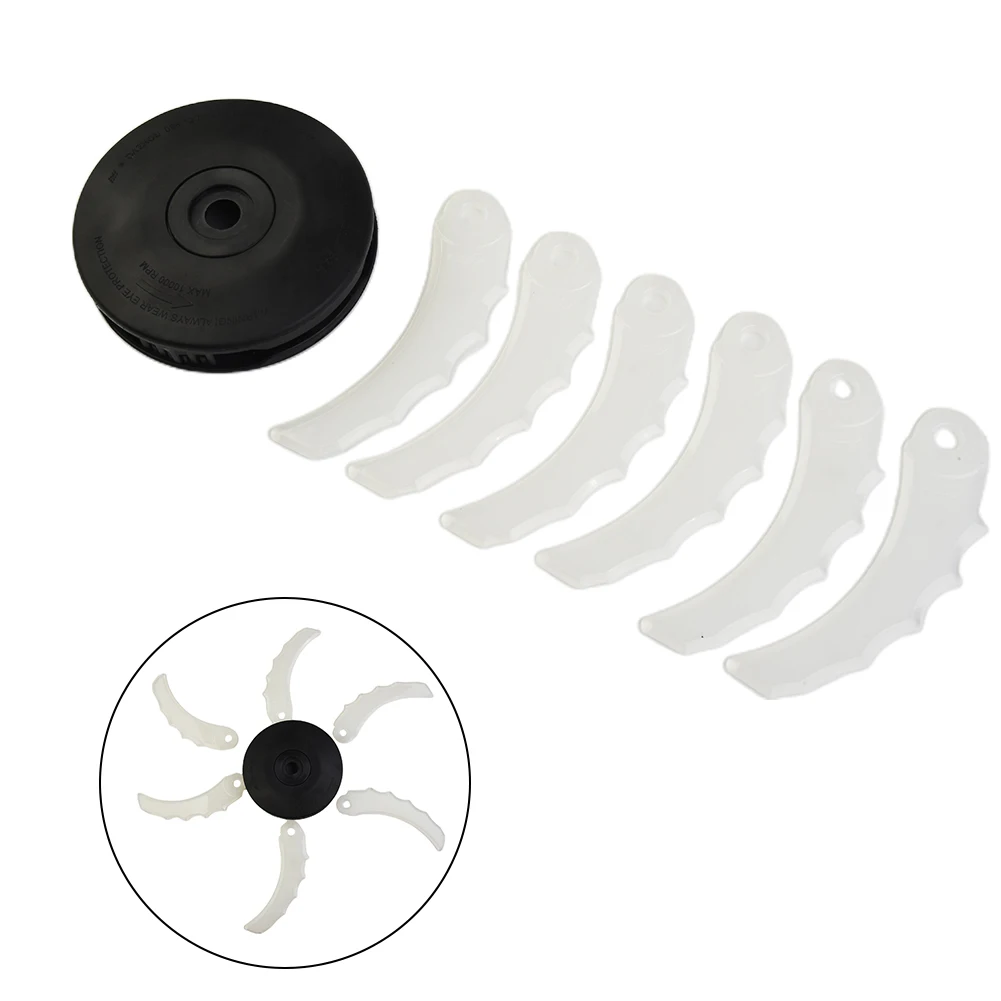 

For Makita Blade Head Plastic For MAKITA 198383-1 Plastic + Metal Trimmer Accessories Diameter 255mm Adapters M8x1.25RH