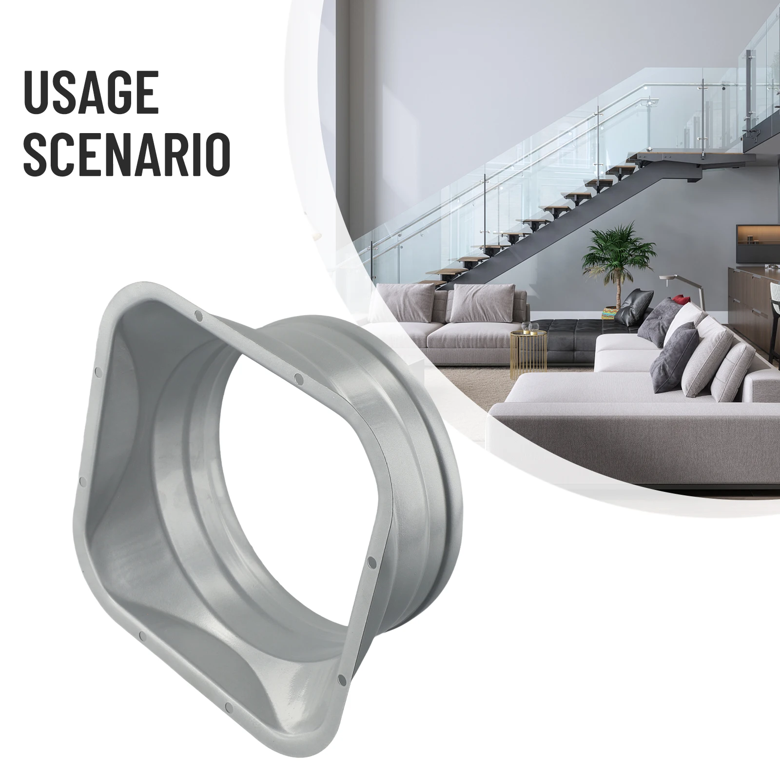 escape, ventilação de conexão, spray eletrostático metálico, cinza prateado, 4-10