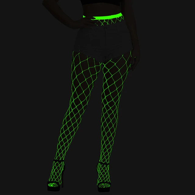 Glow In The Dark Fishnet Tights 9