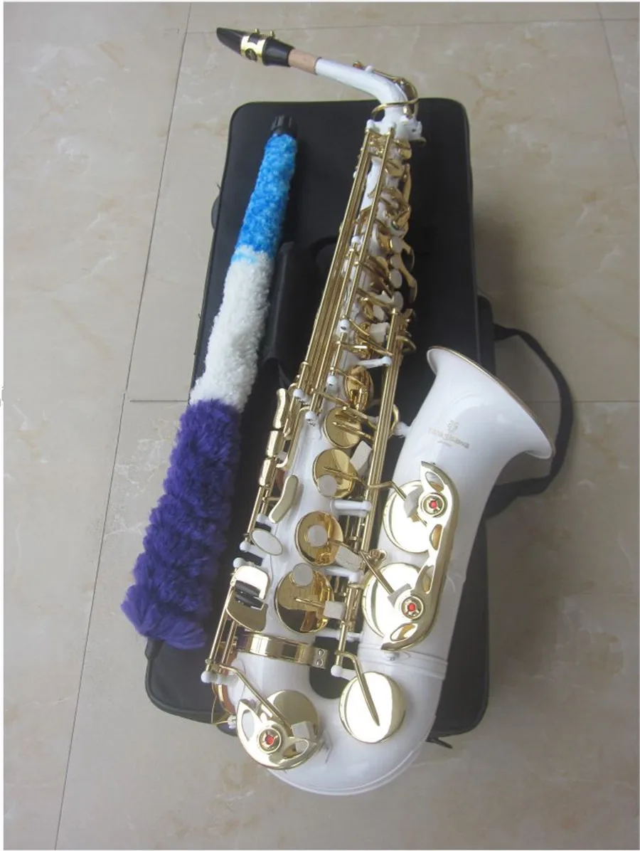 Alto saxophone Japan Brand A-992 Sax Alto E-Flat music instrument case professional level white