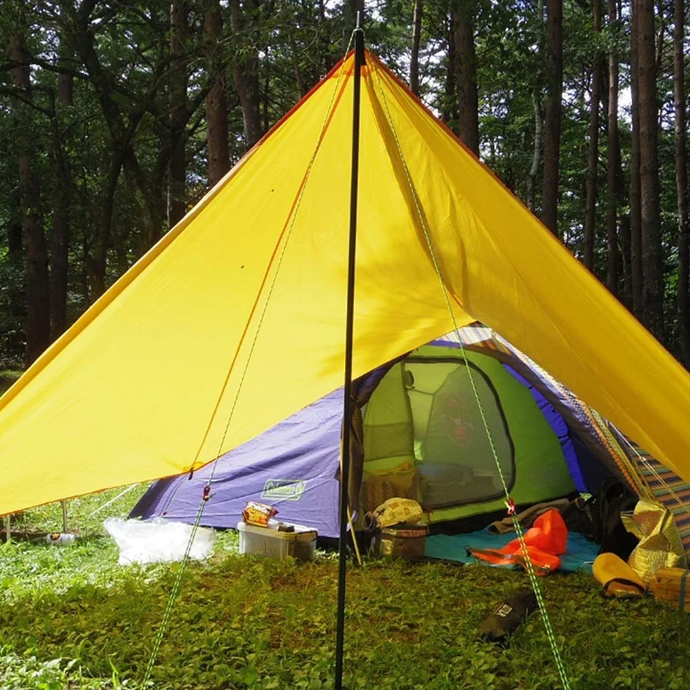 Goture 2Pcs 6 Sections Tent Canopy Stick Aluminium Alloy Tent Poles Support Rods Folding Portable Pole For Camping tent poles