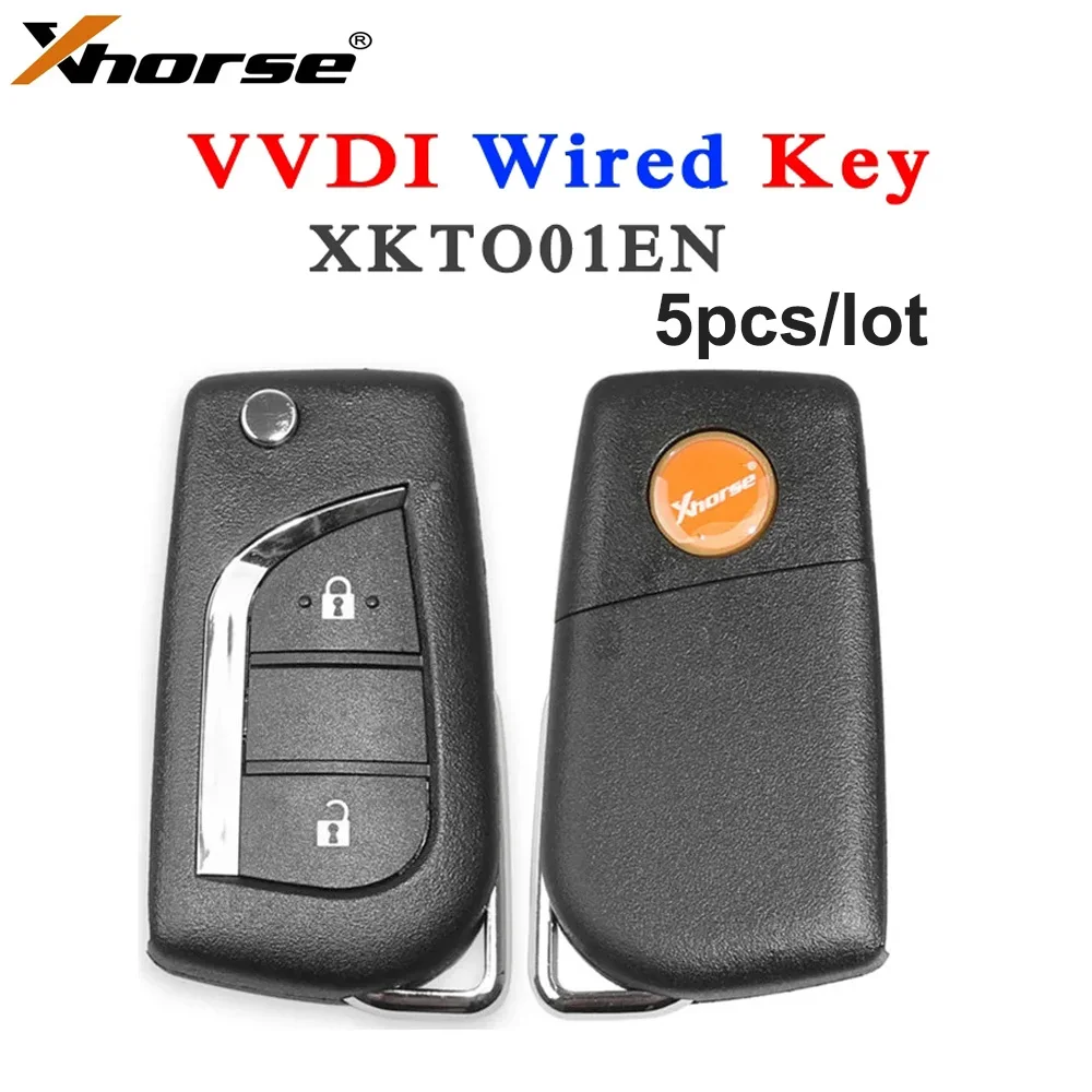

Универсальный пульт дистанционного управления Xhorse XKTO01EN для Toyota, 2 кнопки, инструменты VVDI2, 5 шт./партия