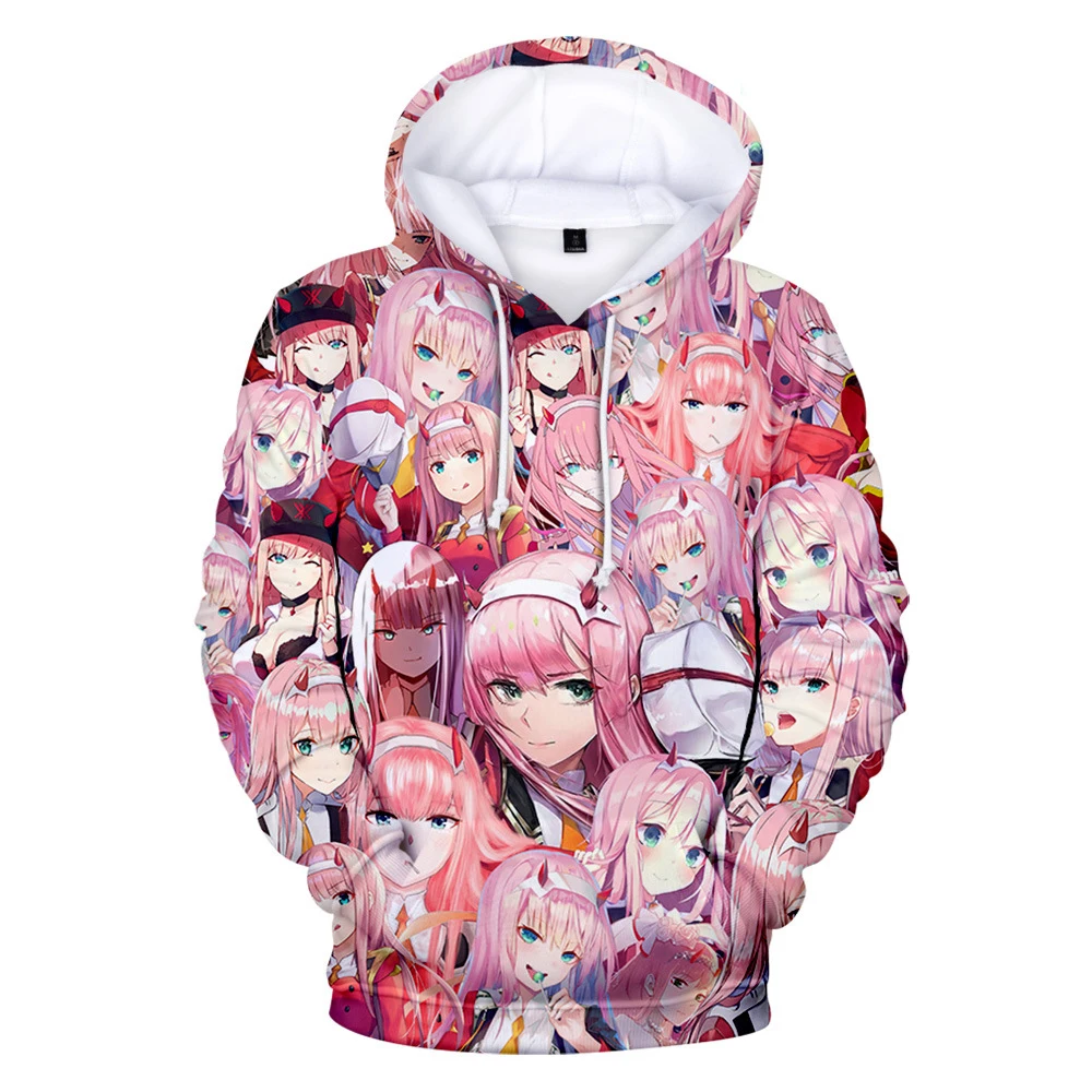 

Darling In The Franxx 3D Print Hoodies Anime Girl Zero Two Fashion Sweatshirt Men Women Hoodie Harajuku Cosplay