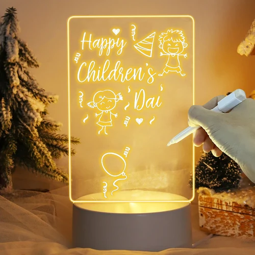 창의적인 LED 야간 조명 램프, USB 메시지 보드, 휴일 조명, 펜 포함, 어린이 여자 친구 크리스마스 장식 선물 2