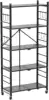 5 Tier Metal Storage Shelves with Wheels Heavy Duty Foldable Garage Shelving Unit for Easy Organization Ideal for Kitchen Garage 6