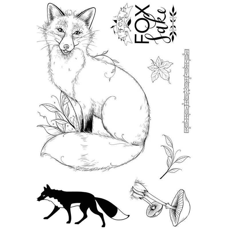 

Прозрачные штампы Foxtastic с изображением животных, прозрачные силиконовые штампы для рукоделия, скрапбукинга, творчества, открыток, новинка 2024, X15