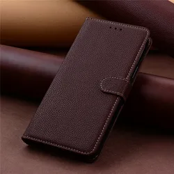 Leather Flip Wallet Case - Premium Book Cover Coque s Shell for Xiaomi POCO M5S (Coffee)