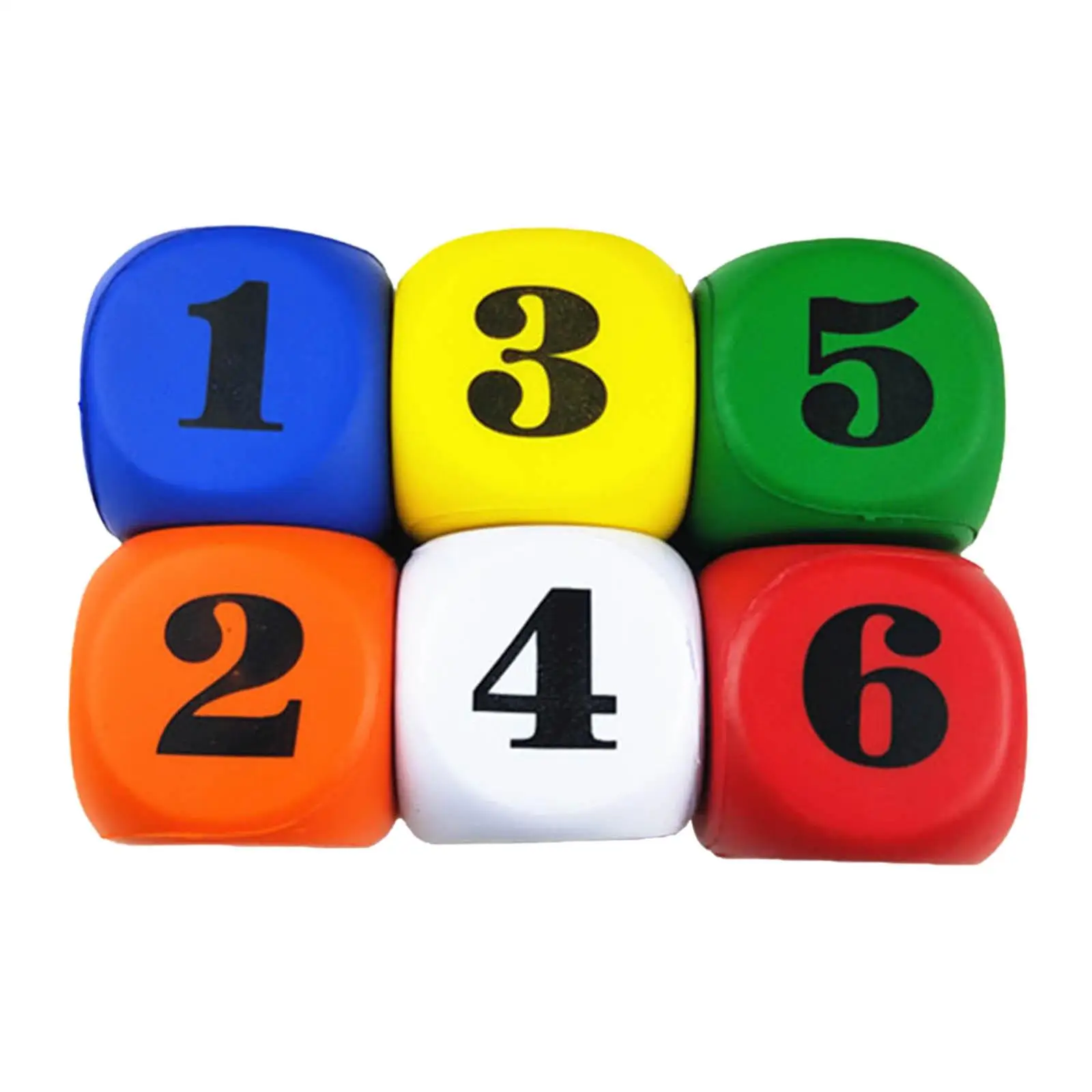 Foam Dice Set of 6pcs, Assorted Blocks Dice, Perfect for Building, Educational