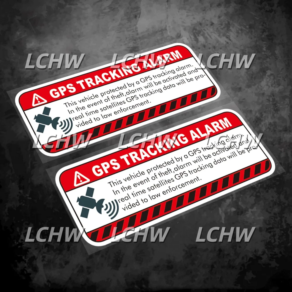 2PCS GPS 추적 알람 스티커 자전거 사이클링 튜브 헤드 데칼 자동차 스타..