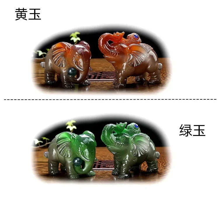 Description Picture 4 of itemTea Pet Color Changing Elephant Creative Decorative Accessories Ruyi Elephant Decoration Tea Table Resin Tea Play