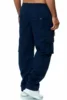 Men's Cargo Trousers Elastic Waist Elastic Multi-pocket Loose Combat Work Pants Outdoor Fitness Sports Casual Pants S-4XL 4