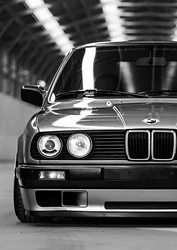 Chic Black and White Luxury Car Canvas Art - 20X30cm Unframed (5)