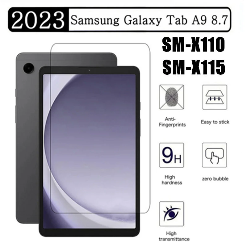 

Tempered Glass For Samsung Galaxy Tab A9 8.7 2023 SM-X110 SM-X115 SM-X117 X110 X115 X117 Tablet Screen Protector Film
