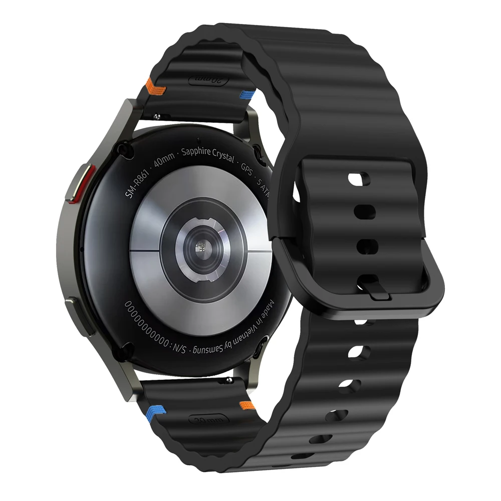 Versatile 22mm Sports Silicone Strap - Soft and Durable Watch Band Replacement Bracelet