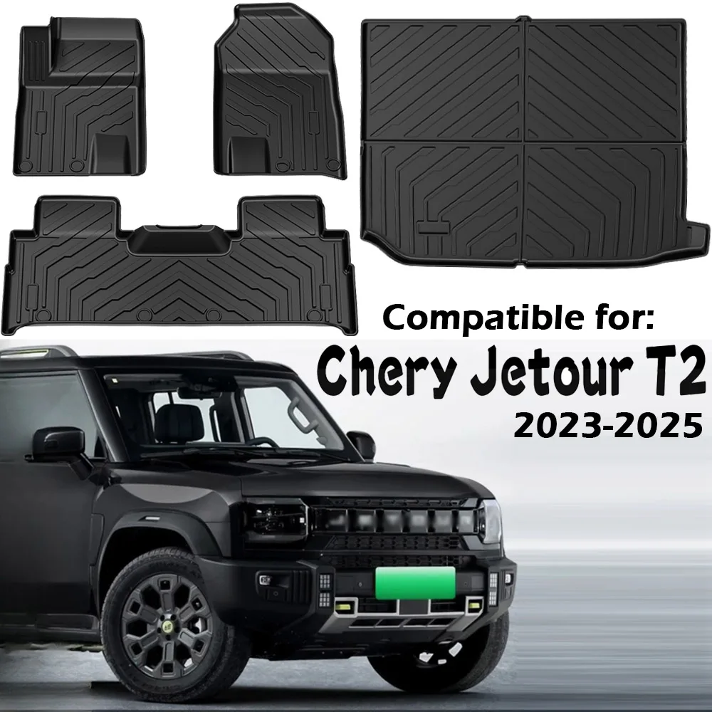 TPE Floor Mats for Chery Jetour T2 All Weather Car Mats Waterproof Anti-Slip Floor Liner Accessories