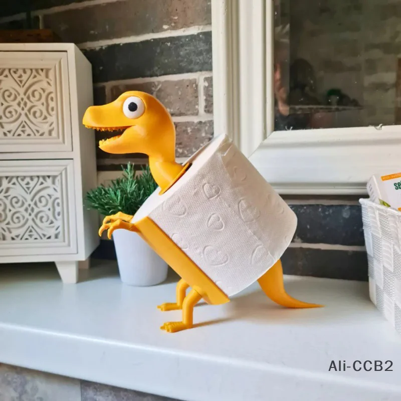 Dinosaur Shape Toilet Paper Holder Cartoon PLA Paper Towel Stand 3D Printing Tissue Holder Countertop