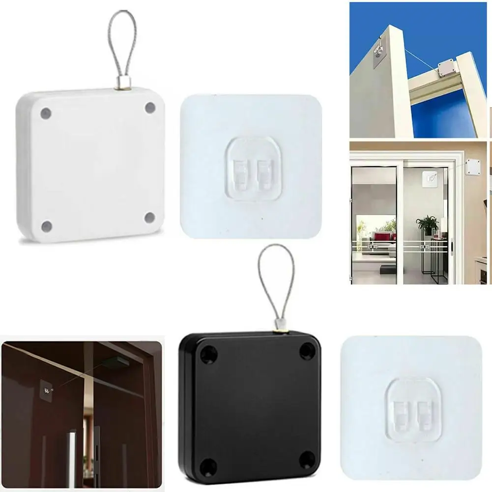 1PC Soft Close Door Automatic Sensor Doors Closer Punch-Free Automatic Telescopic Sliding Door 500h/800g Tensile Strength 1/1.2M