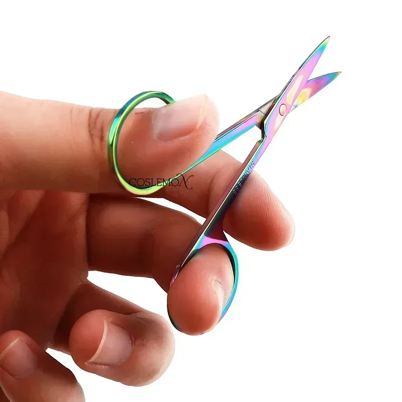 1Pcs Stainless Steel Eyebrow Scissors Eyelash Trimmer Facial Trimming Nose Hair Remover Beauty Mini Scissor Makeup Tools 2