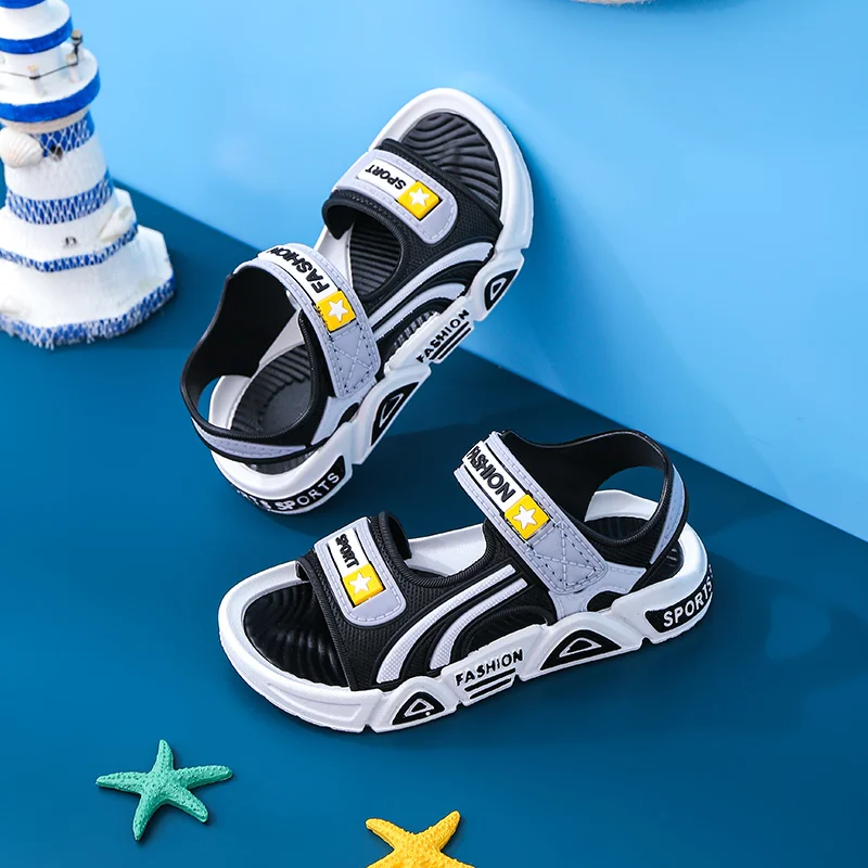 leather girl in boots Kids Boys Girls Sandals Sports Soft Lightweight Baby Shoes Comfortable Summer Anti-Slip Children Outdoor Beach Shoes Miaoyoutong children's sandals near me