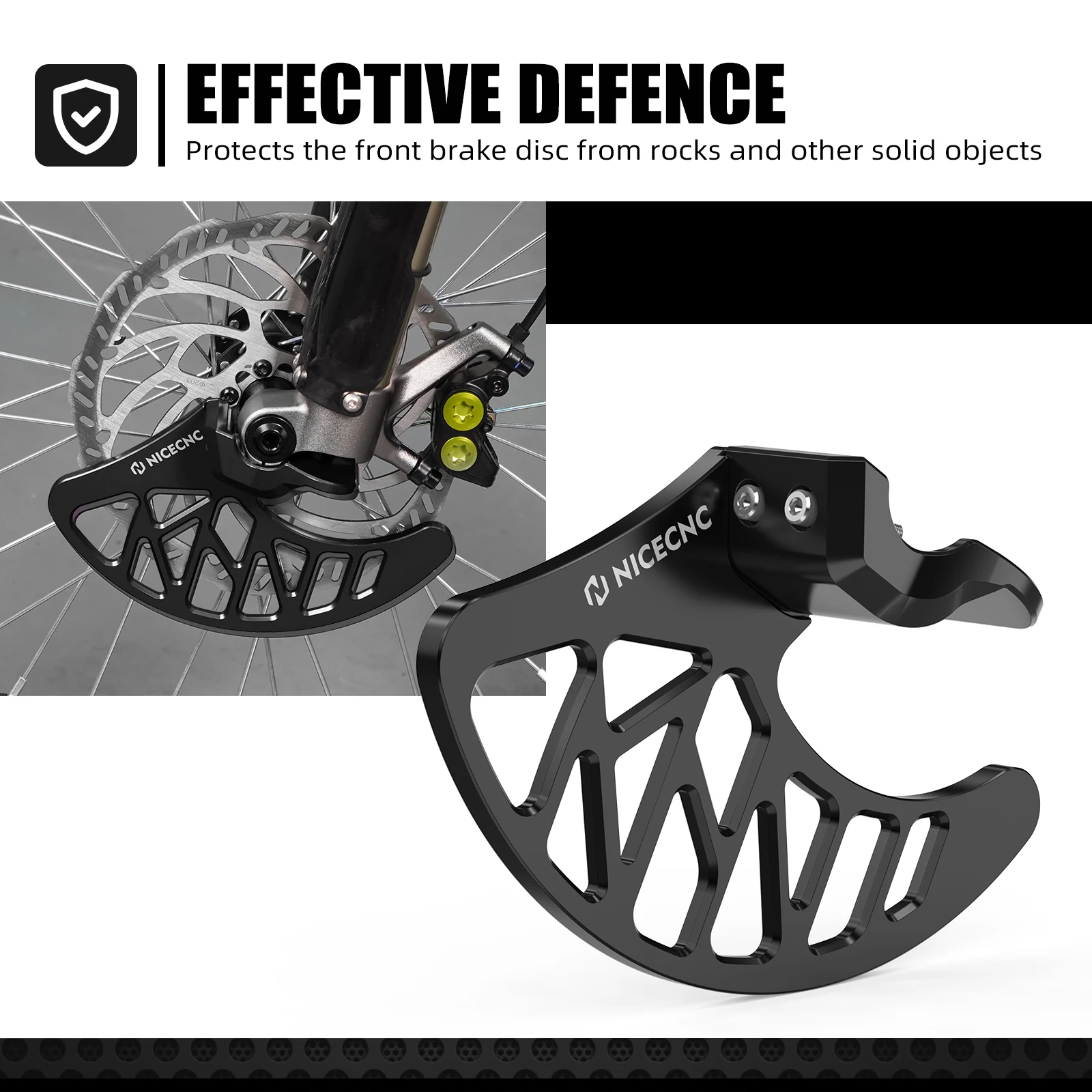 NICECNC Für Surron Light Bee X Vorderradbremsscheibenschutz und Vorderradgabelbeinschützer für Sur-Ron Light Bee S L1E Segway X160 X260 – Detail 4