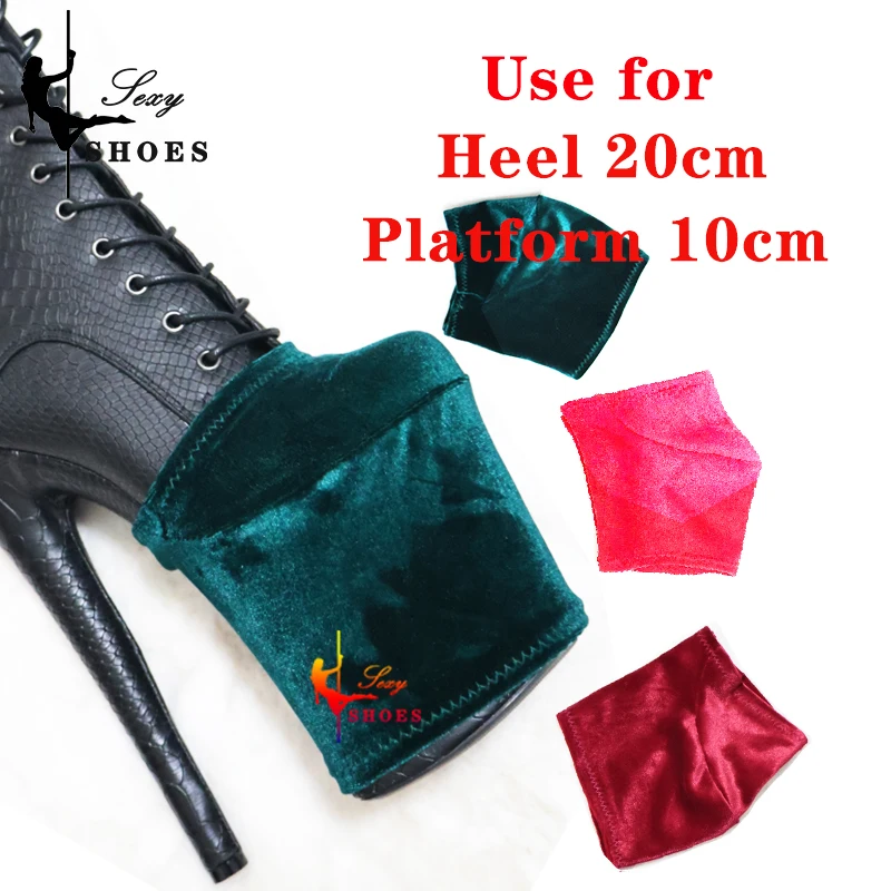 Velvet Women Boot Protective Cover 20cm Waterproof Platform Shoes Cover Pole Dance Protective Cover Dance Training Sandals Cover
