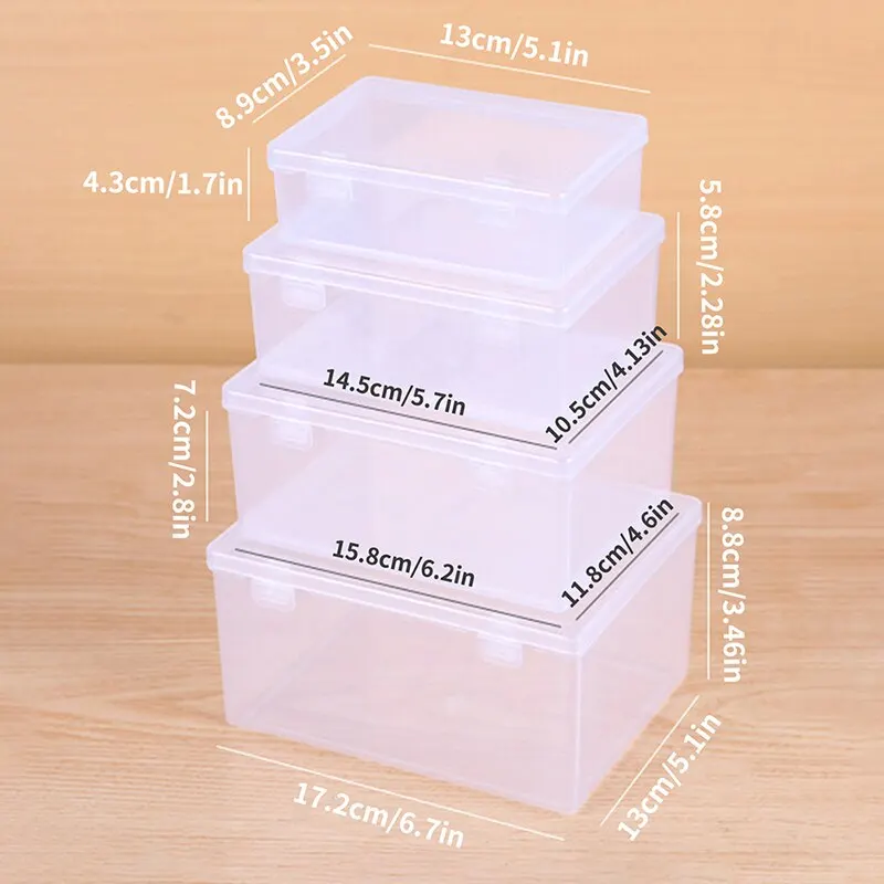 Transparent Dual-Fastened Jewelry and Art Storage Display Box