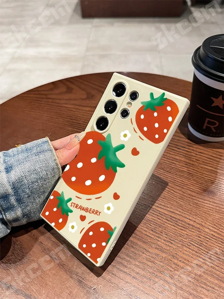 Adorable Strawberry Design Soft Phone Case Cover
