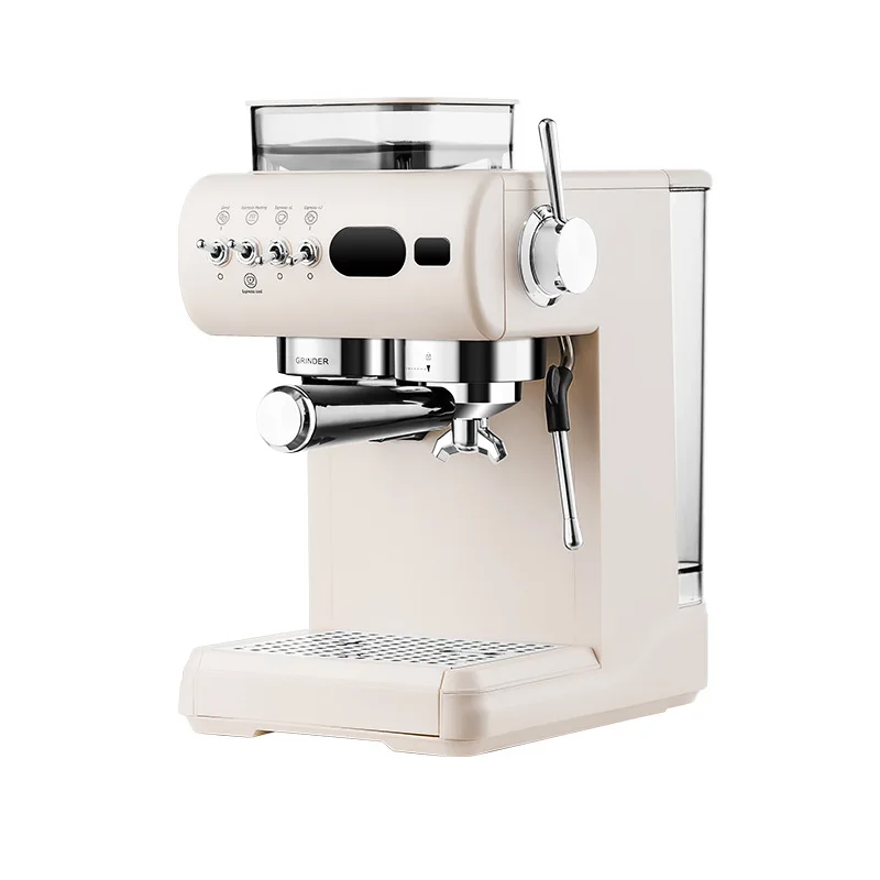 Półautomatyczny ekspres do espresso – ciśnienie 20 barów z wbudowanym młynkiem, podwójna ekstrakcja na zimno i na gorąco, kompaktowy do użytku domowego