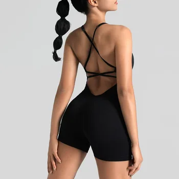 Seamless Yoga Shorts Jumpsuit 4
