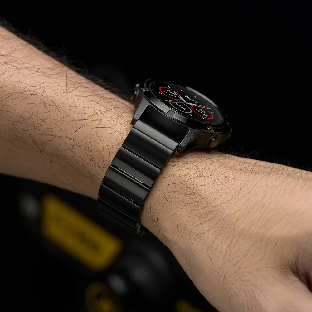 Premium Quickfit Titanium Metal Watchband, 26mm/22mm Strap