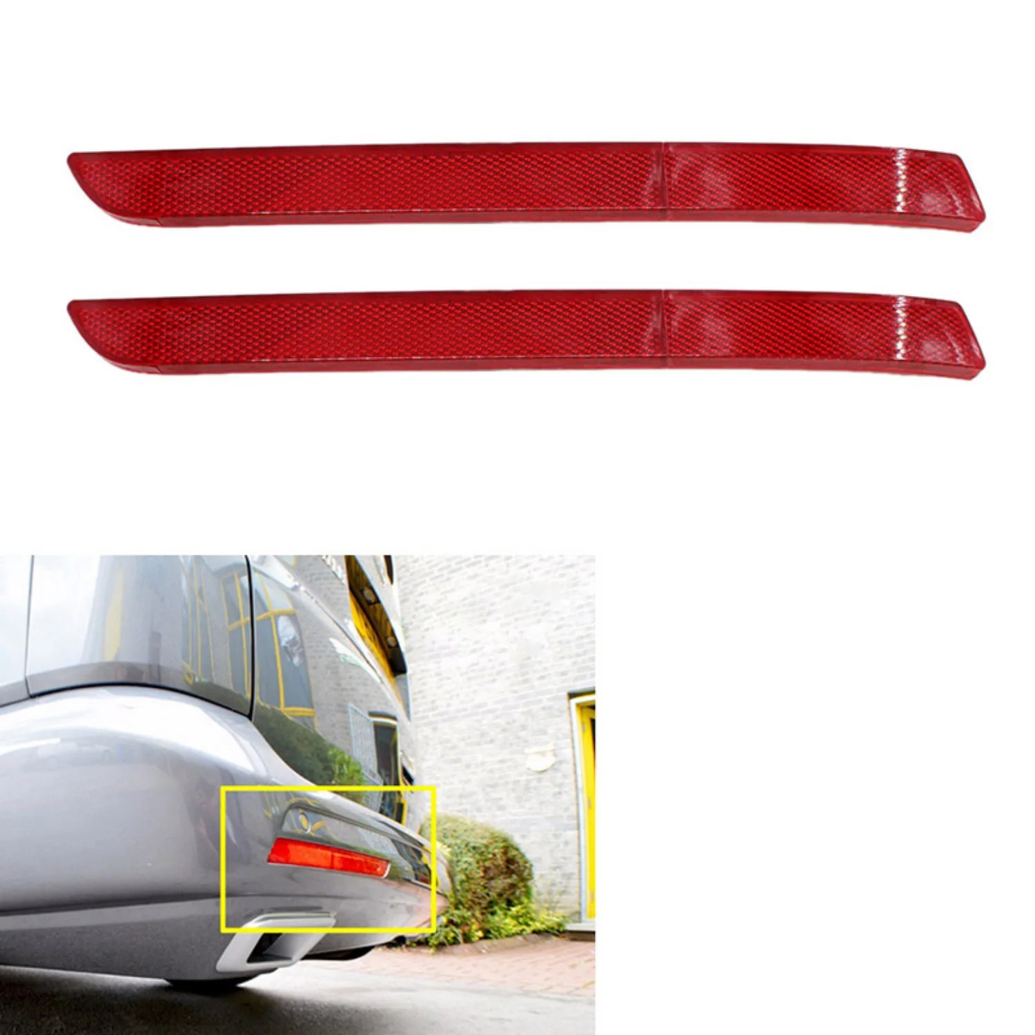 For Transporter T5 2012-2016 Rear Bumper Reflector Brake Lamp Taillight Reflector Light Brake Light