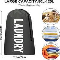 Clothes Storage Bag Oxford Cloth Laundry Bag Round Handle Dirty Laundry Storage Basket 2