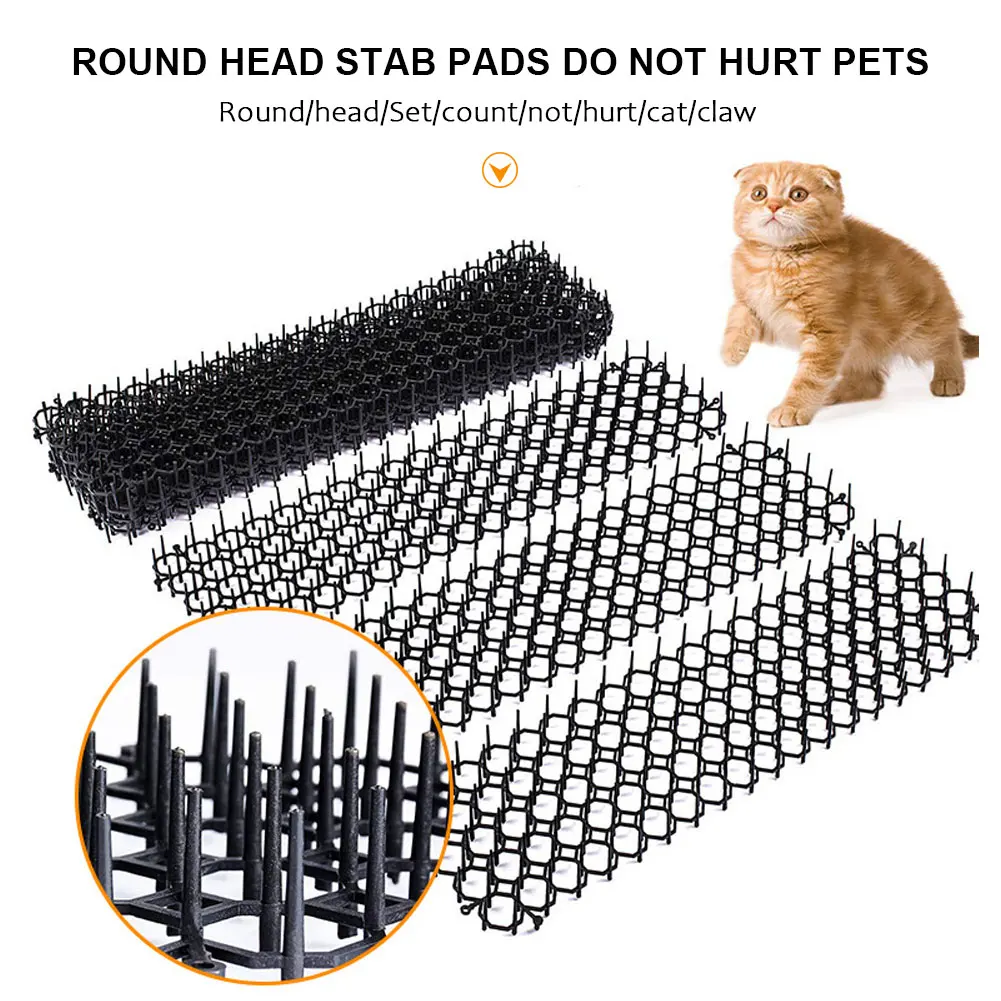 Cat Scat Mats Anti-cat Dog Repellent Mat Home Garden Tools Prickle Strip Keep Cat Away Safe Plastic Spike Thorn Net Pet Supplies cat scat mat