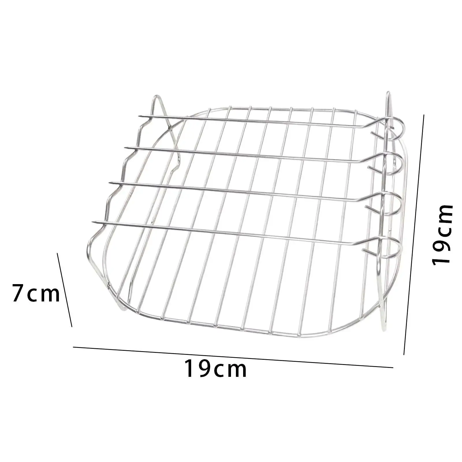 

Air Fryer Rack Air Fryer Replacement Multipurpose Portable BBQ Rack for Air Fryer for Cookies Breakfast Bread Baking Vegetables
