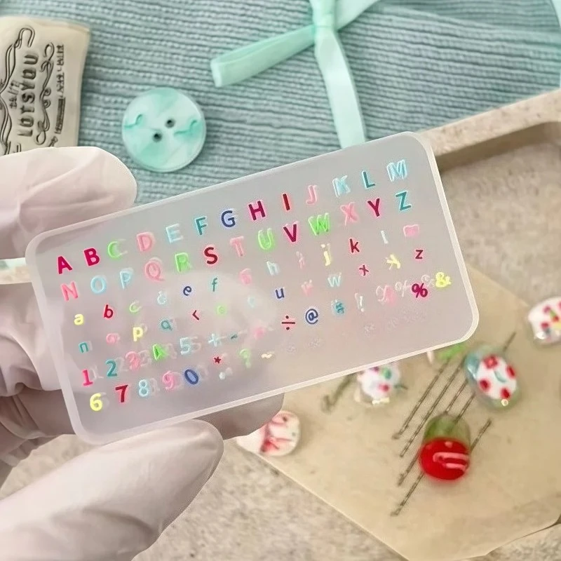 투명 실리콘 네일 아트 몰드 창의적인 DIY 디자인 알파벳 패턴 전문가 및 가정용 다용도 네일 아트 도구
